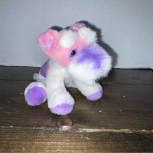 Vintage russ yomiko dreamers pink and purple fox terrier puppy dog mini plush